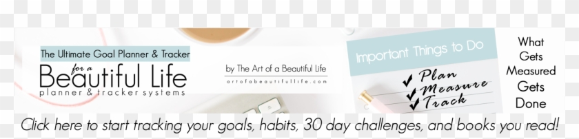 Track Habits, Goals, 30 Day Challenges, And Books You Clipart #1846831