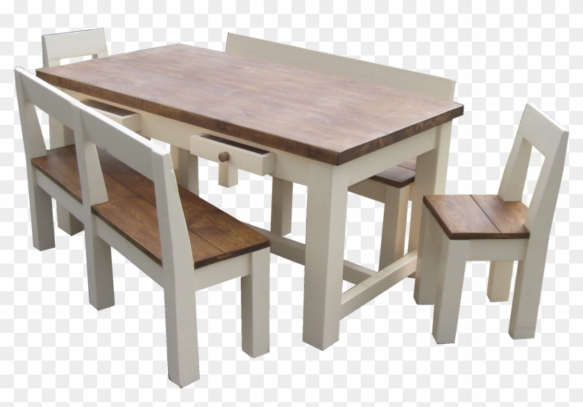 Farmhouse Refectory Table Set Larger Image Clipart #1847187