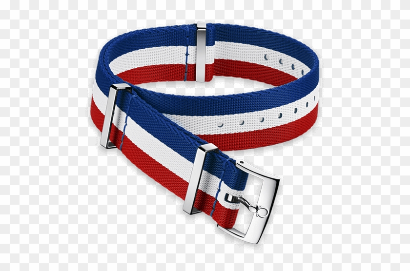 Polyamide 3‑stripe Blue, White And Red Strap - Red White Green Nato Strap Clipart