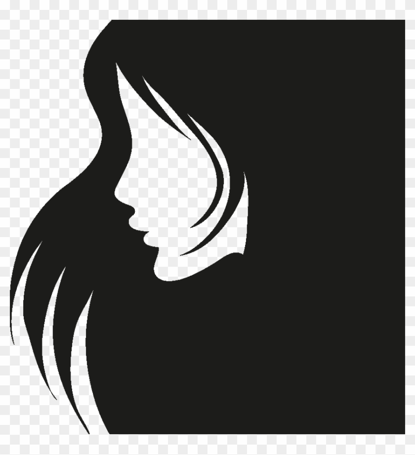 Female Head Silhouettes Png - Hair Care Clipart