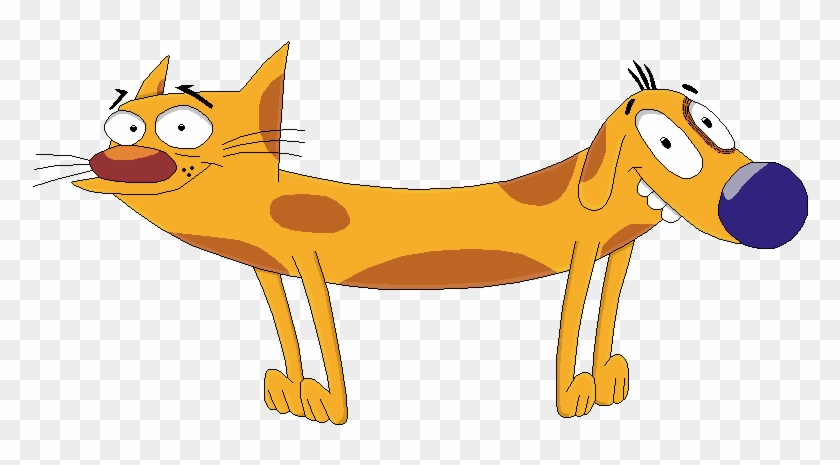 Animated Cat Dog Clipart - Cat And Dog Cartoon Nick - Png Download