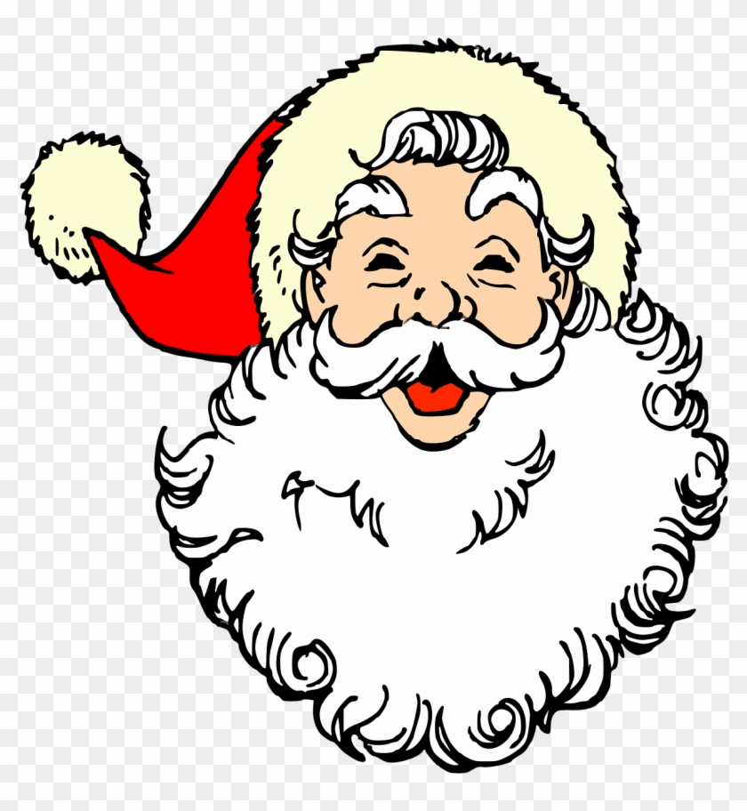 Merry Christmas Png Transparent - Santa Bw Clipart