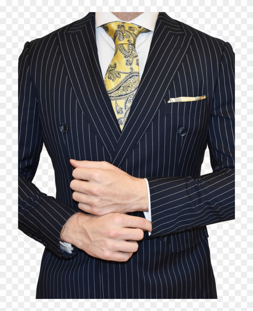 Premium Navy Pinstripe Suit Double Breasted - Double Breasted Pinstripe Suit Clipart