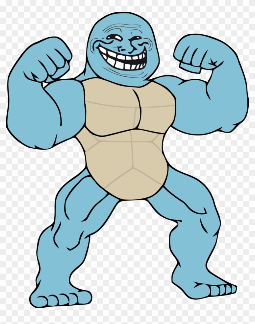 Trollface On Steroids By - Troll Face Pokemon Png Clipart #1848940