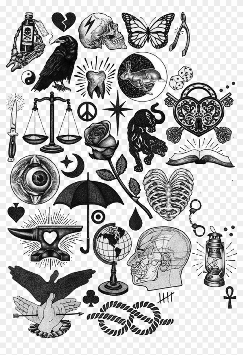 1642 X 2048 6 - Traditional Black Tattoo Flash Clipart
