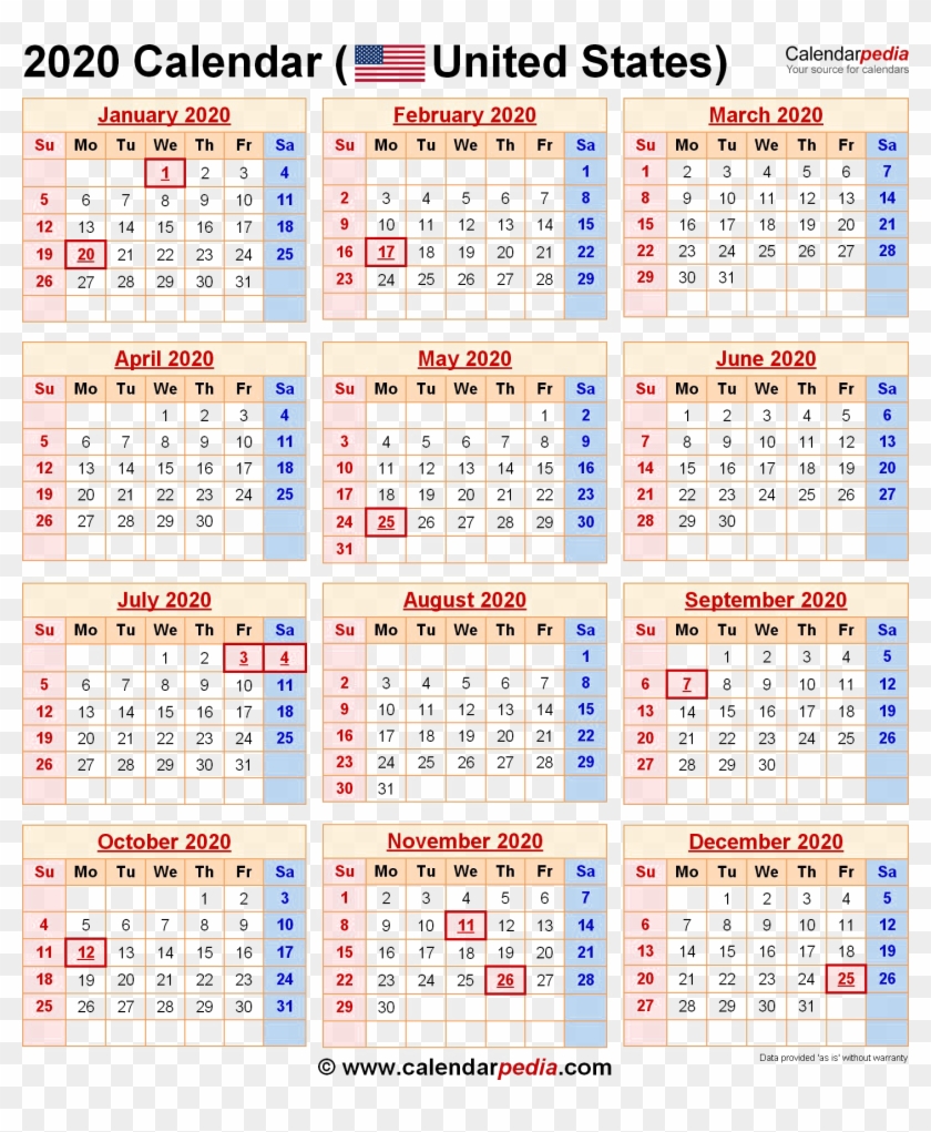 2020 Calendar Png Picture - 2019 Calendar Government Holidays Clipart