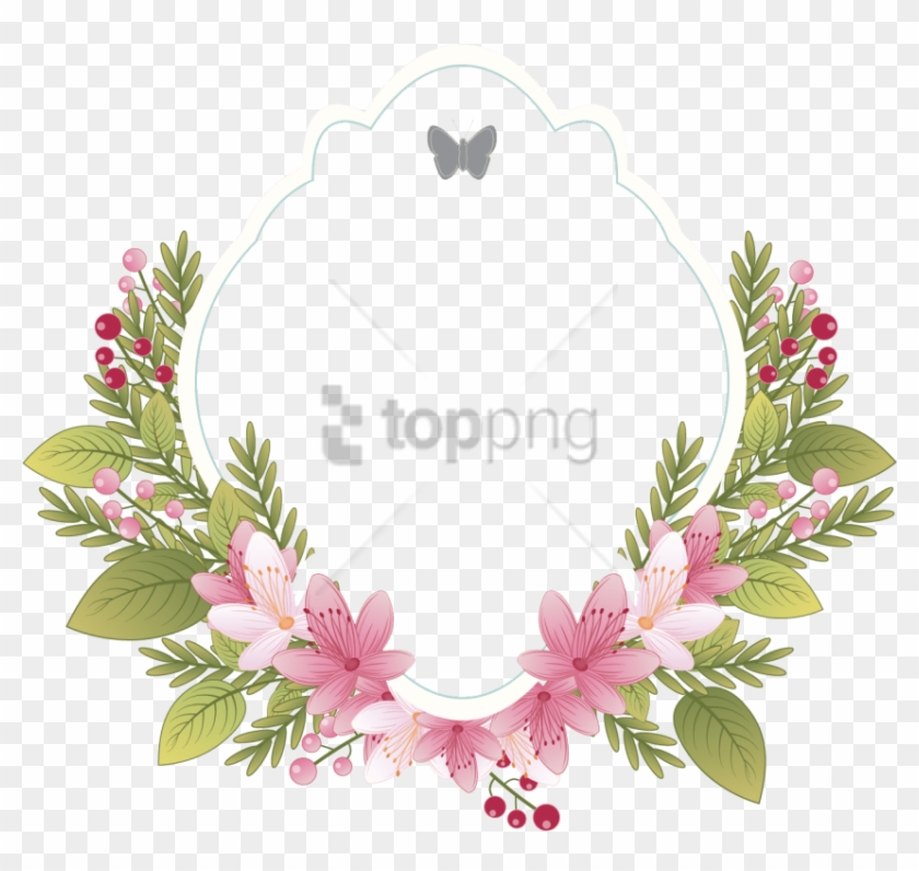 Free Png Frame Vintage Flower Png Image With Transparent - Wedding Flower Frame Png Clipart #1849467