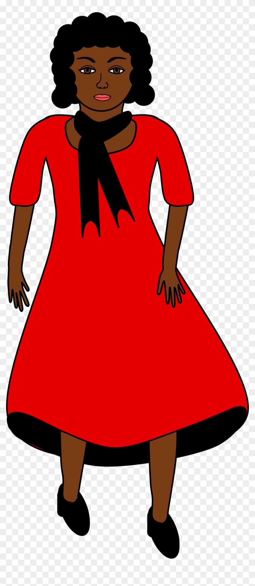This Free Icons Png Design Of Red Dress In The Wind - Lady In Red Dress Clipart Transparent Png