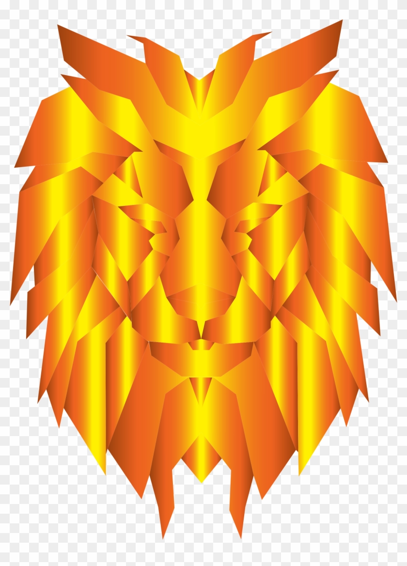 This Free Icons Png Design Of Prismatic Polygonal Lion - Portable Network Graphics Clipart #1849954