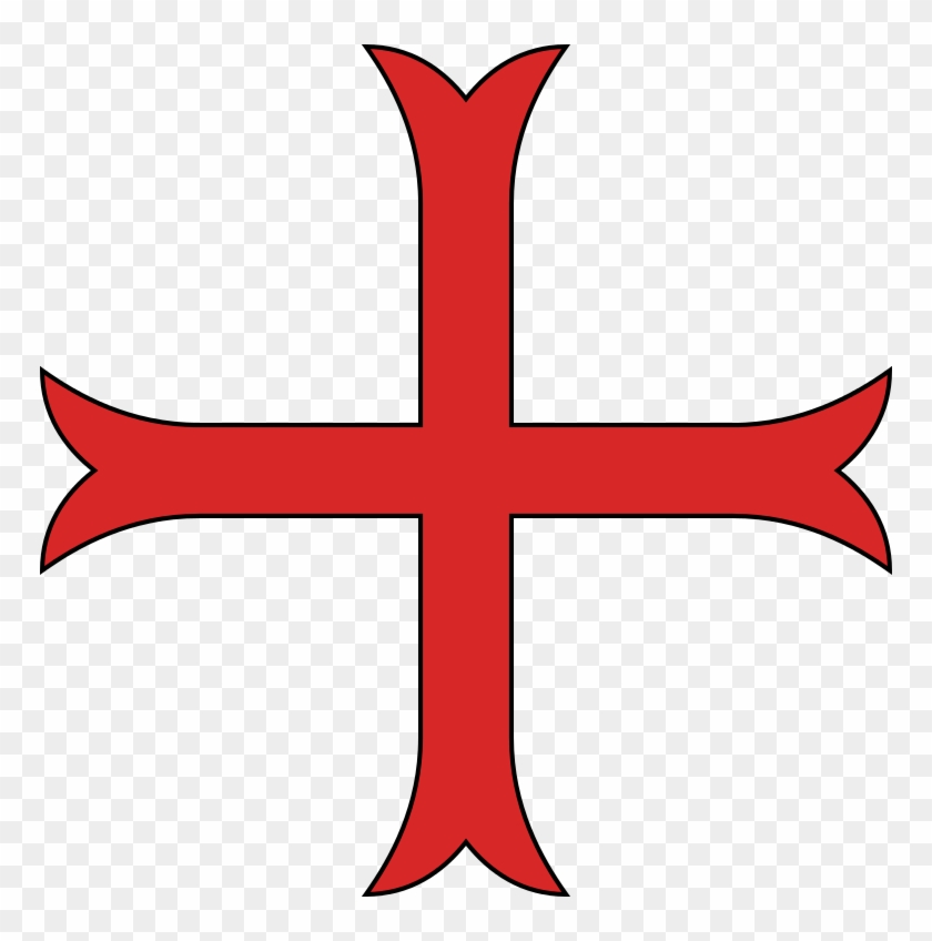Red Cross Mark Clipart Emblem - Croix Ordre Des Templiers - Png Download