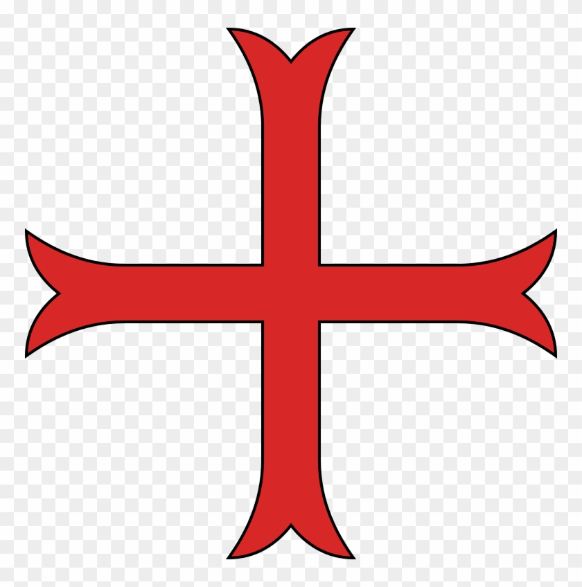 Red Cross Mark Clipart Emblem - Croix Ordre Des Templiers - Png Download