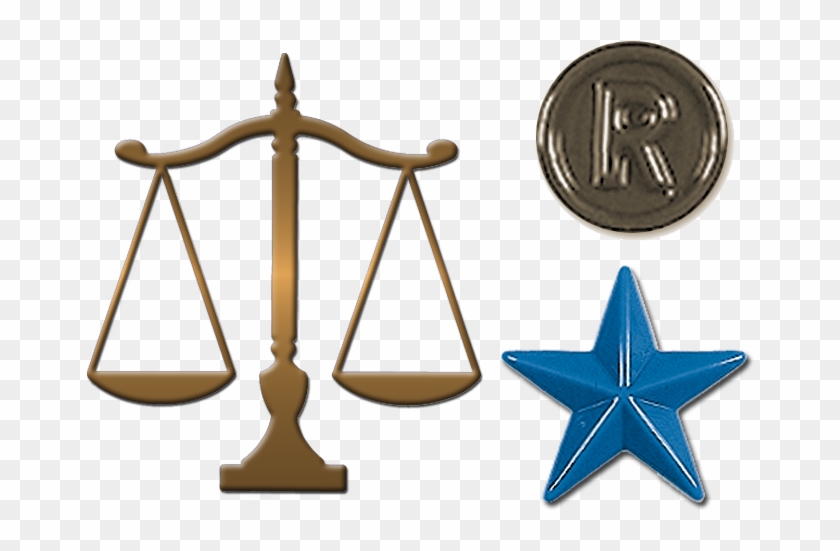 Scales Of Justice, Prismatic Star, Registered Mark Clipart #1850317