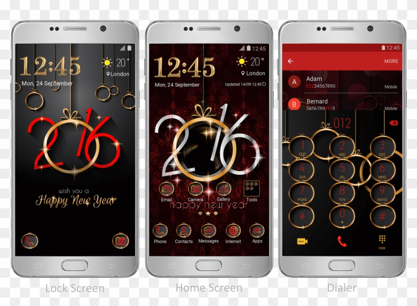 Celebrate The New Year 2016 With This Elegant Black - Steampunk Phone Theme Clipart #1850727