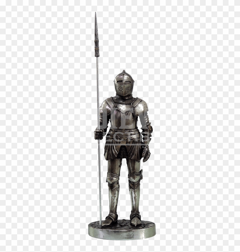 Medieval Knight Spearman Statue - Medieval Spear Man Clipart