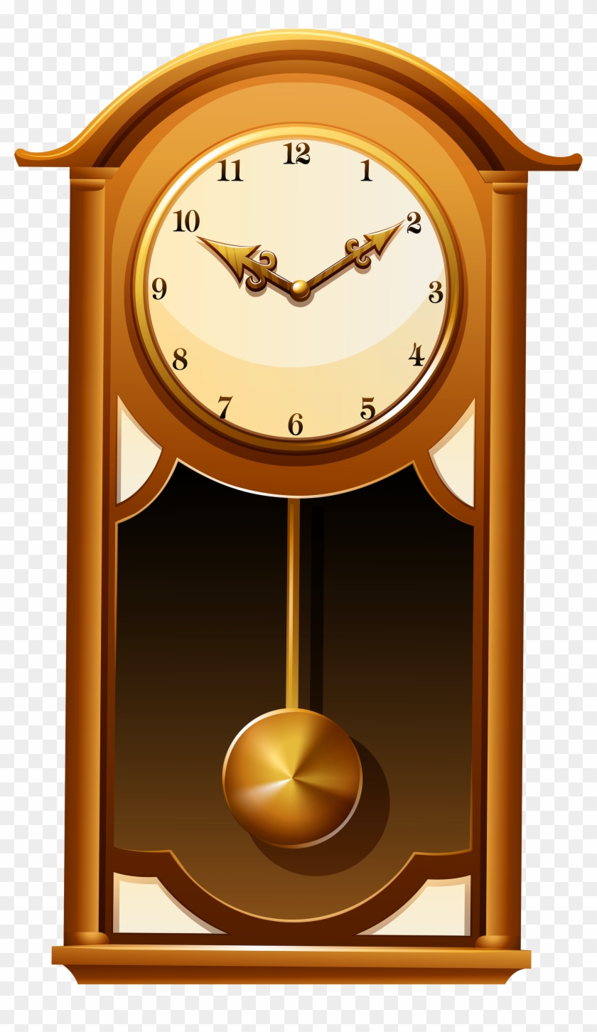 Antique Wall Clock Png Clip Art - Wall Clock Clip Art Transparent Png #1850787