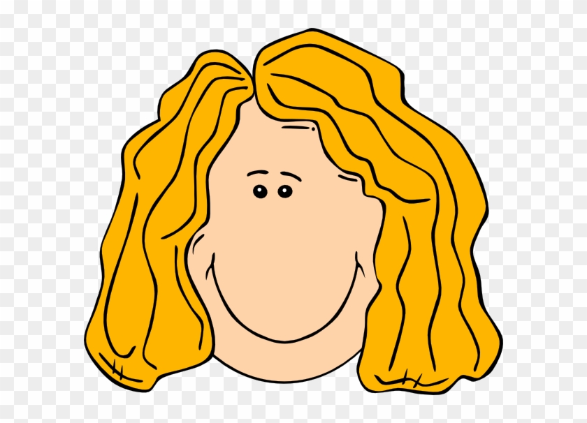 Original Png Clip Art File Smiling Blond Lady With - Clipart Black And White Hair Transparent Png