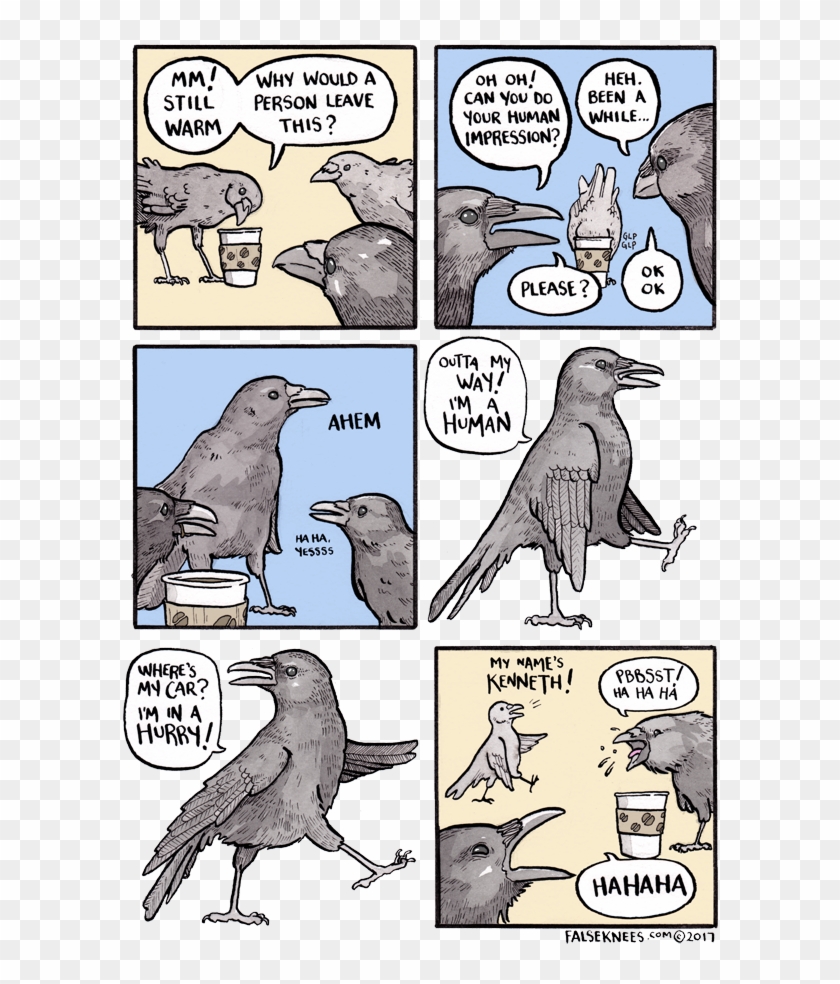 Strip By Falseknees Funny Animal Comics, Funny Comics, - False Knees Crow Comic Clipart