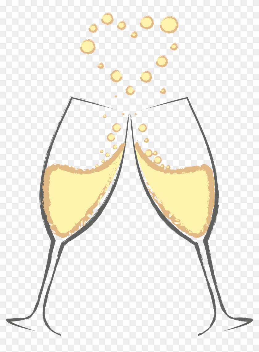 Svg Library Stock Free Clipart Champagne Glasses - Png Download