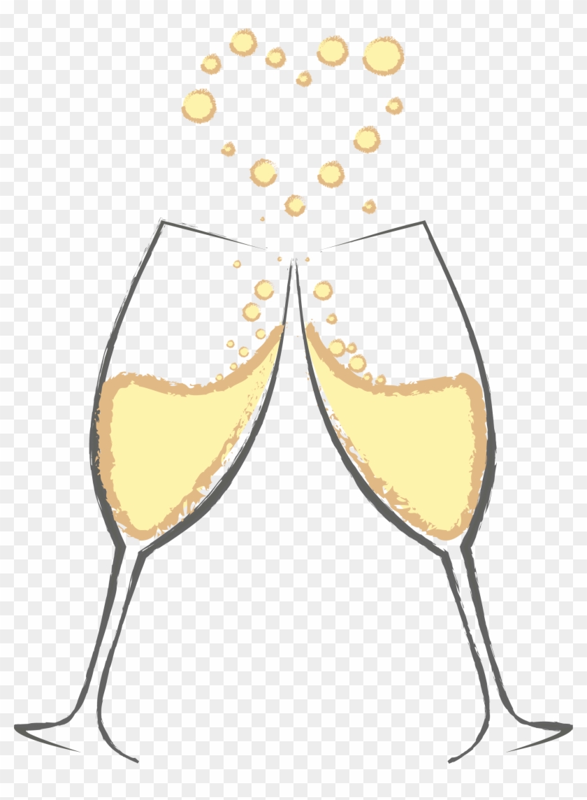 Svg Library Stock Free Clipart Champagne Glasses - Png Download #1852053