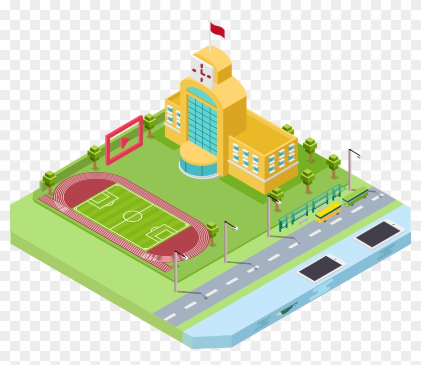 School Violates 3d Scene 25d Scene Clipart