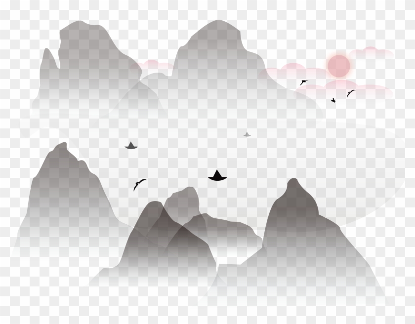 Simplicity Artistic Conception New Chinese Style Ink Clipart #1852898