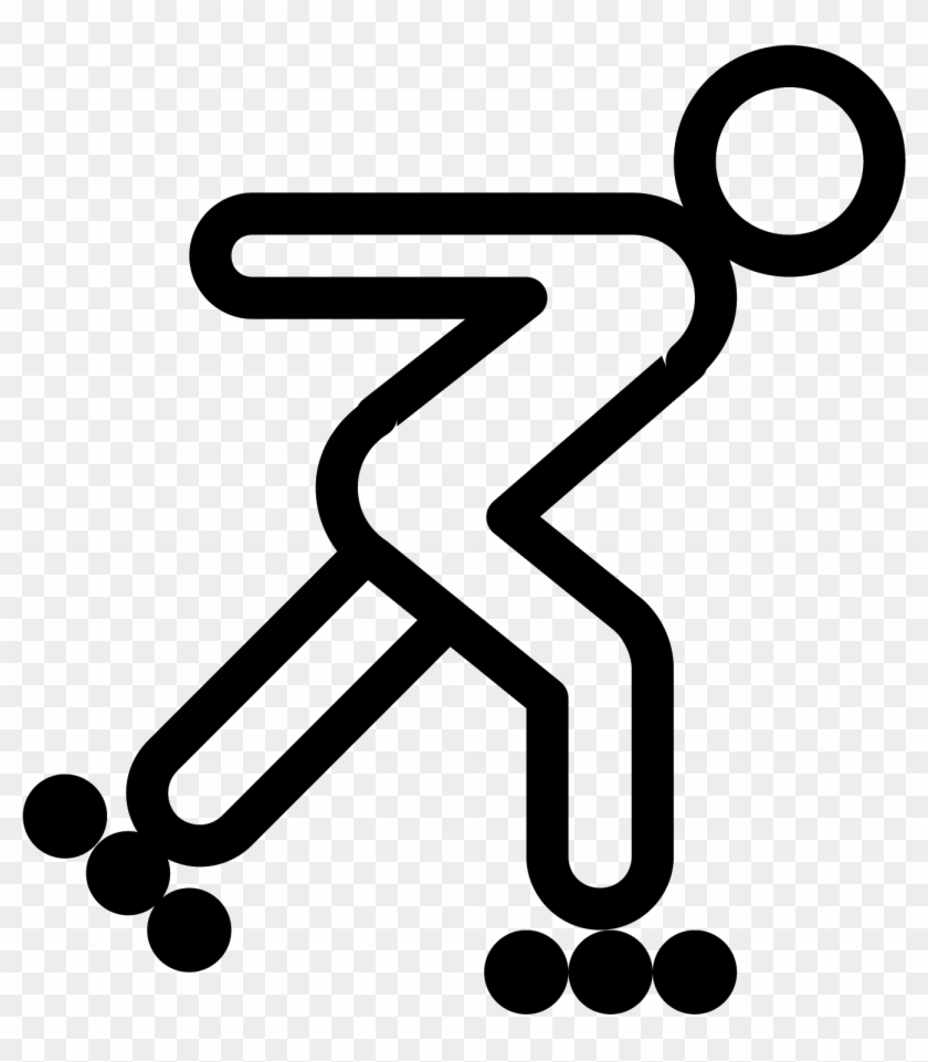 Roller Skating Icon - Rollerblading Png Clipart #1853000
