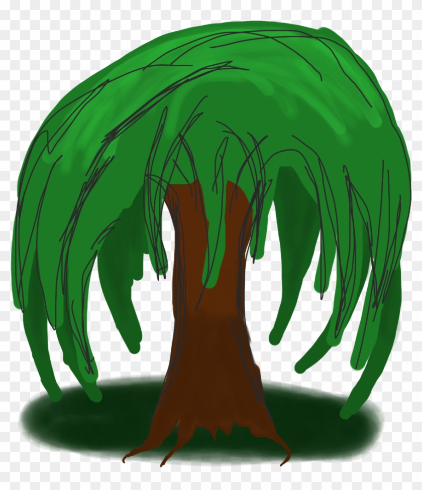 Cartoon Willow Tree Clipart