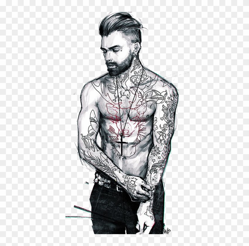 Tattoo Cartoon Character Drawing Cool Png Download Clipart