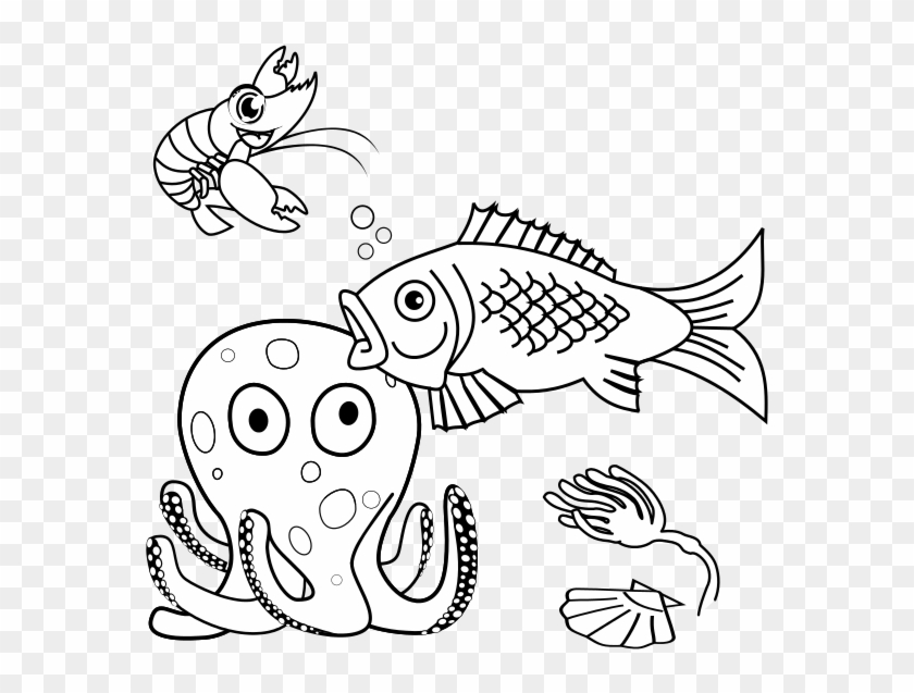 Color This Sea World Clipart