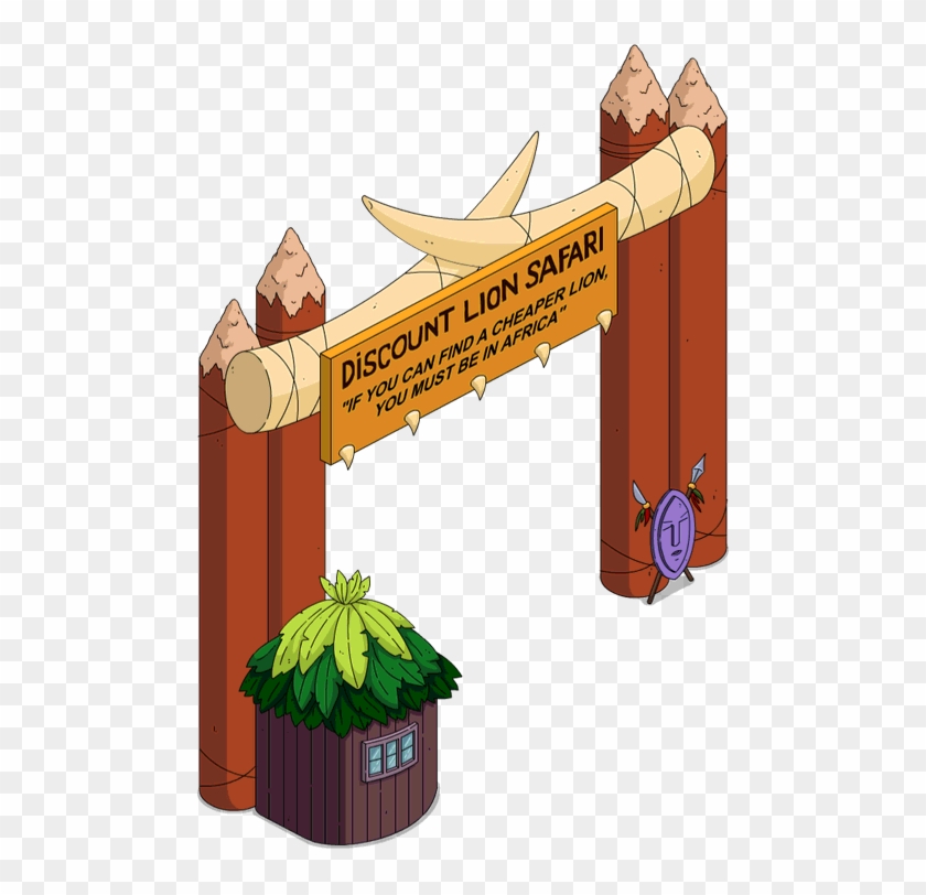Discount Lion Safari Entrance - Cartoon Clipart #1854661