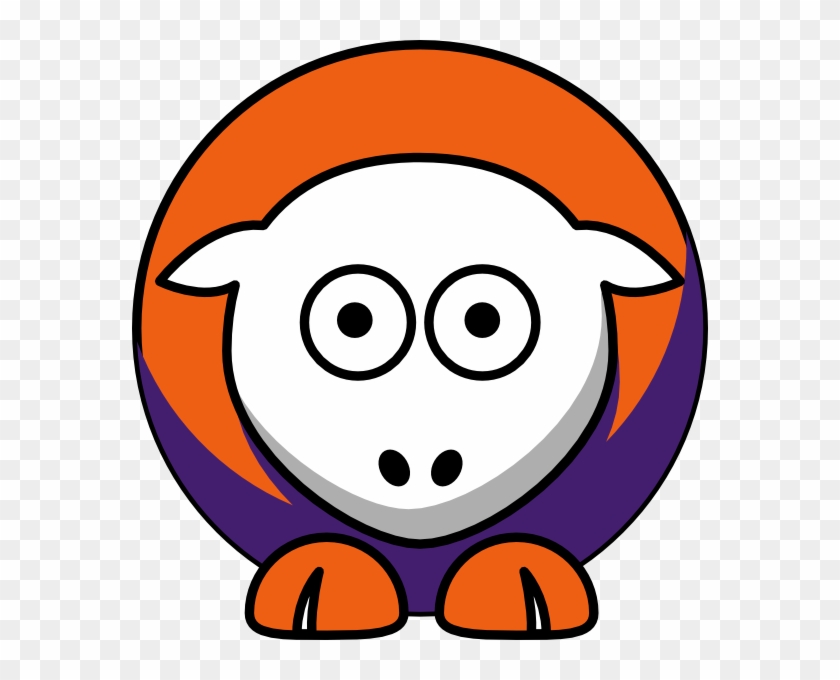 Sheep - Clemson Tigers - Team Colors - College Football Clipart
