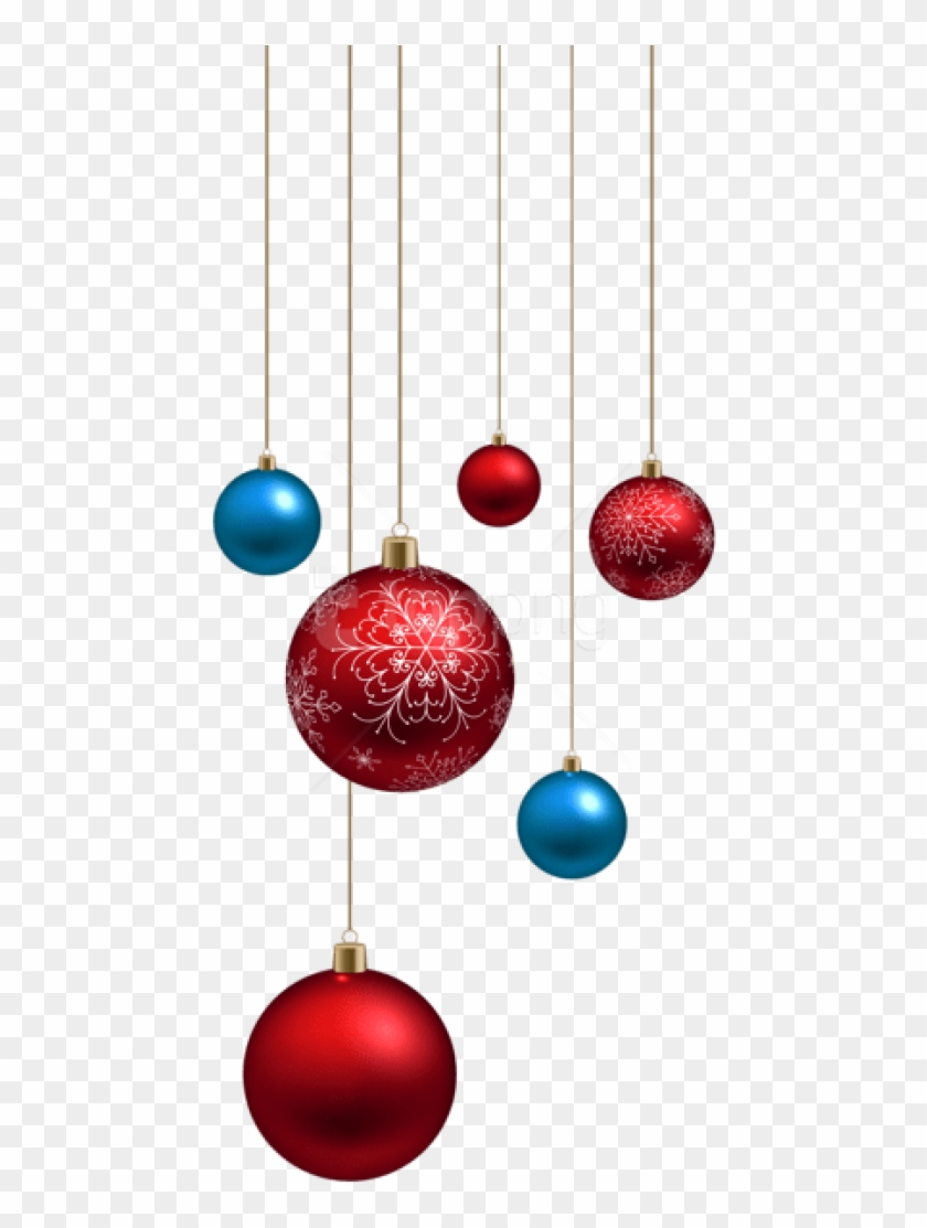 Free Png Red And Blue Christmas Balls Png Clipart