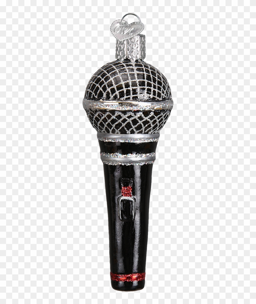 Microphone Old World Glass Ornament - Bottle Stopper & Saver Clipart