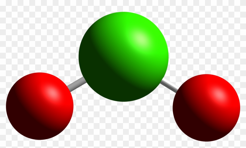 Chloryl Cation From Xtal 2008 Cm 3d Balls Clipart