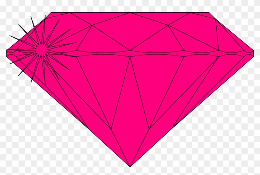 Diamond Cut Polished - Pink Diamond Clip Art - Png Download #1856981