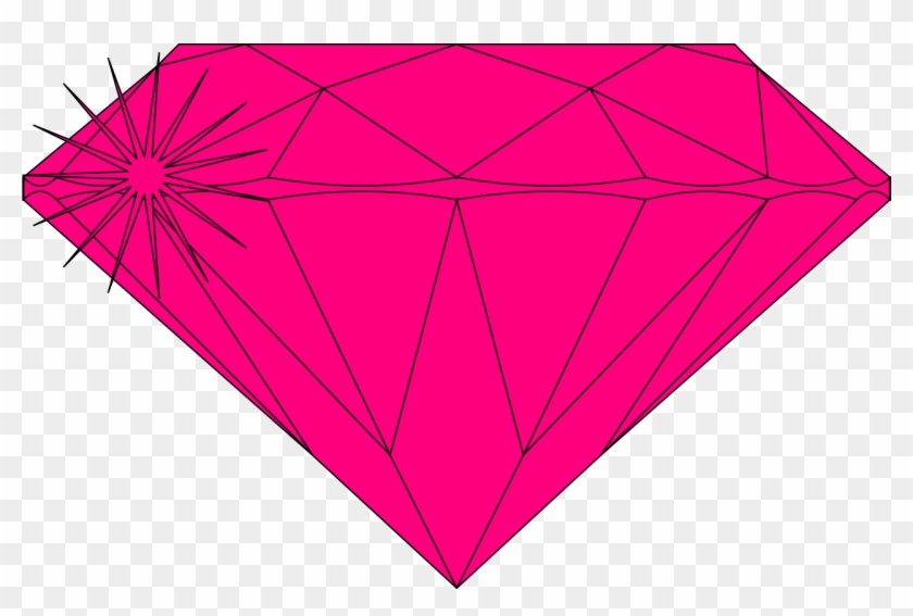Diamond Cut Polished - Pink Diamond Clip Art - Png Download