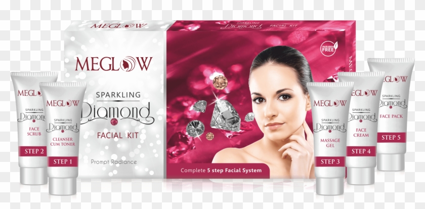 Meglow Diamond Sparkle Facial Kit - Meglow Cream Facial Kit Clipart