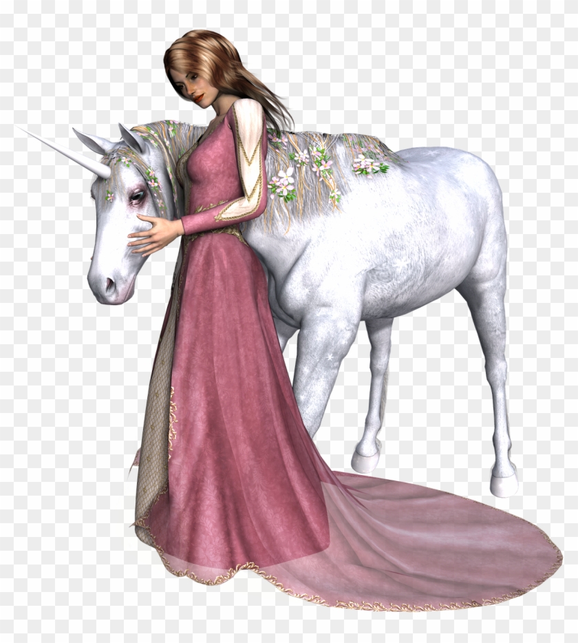 Beautiful, Majestic, Dark, And Dangerous, The Black - Kız Ve Unicorn Clipart #1858010