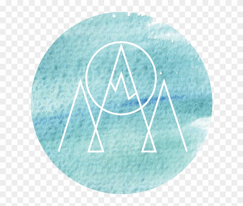 Mountain Sun Logo Watercolorbackground Clipart