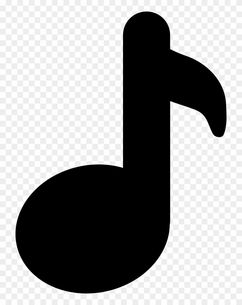 Music Note Black Shape Comments Clipart #1858077