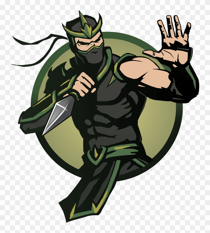 Ninja Man Kunai - Shadow Fight 2 Ninja Green Clipart #1858833