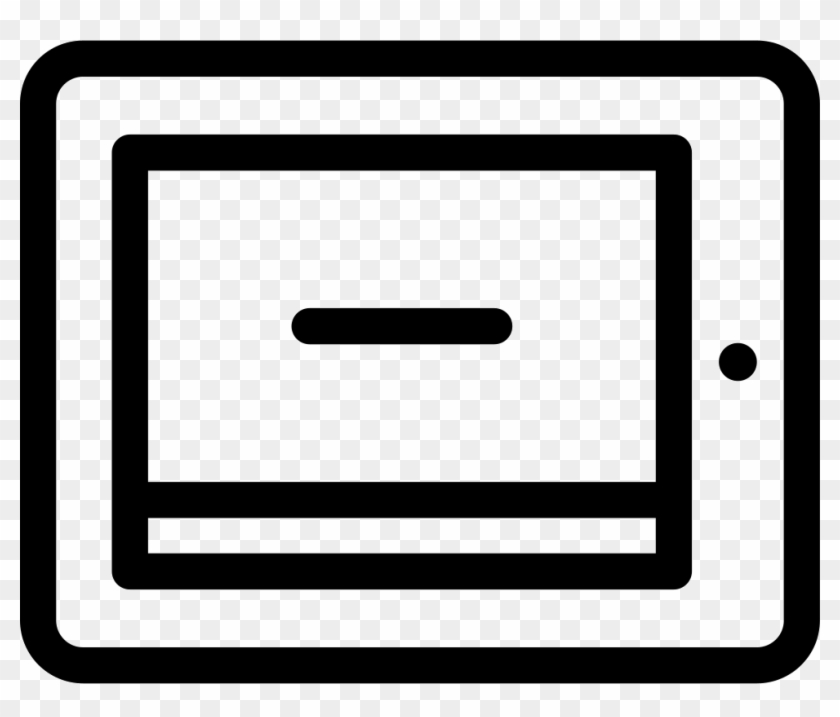 Horizontal Tablet With Line Comments - Icon Clipart