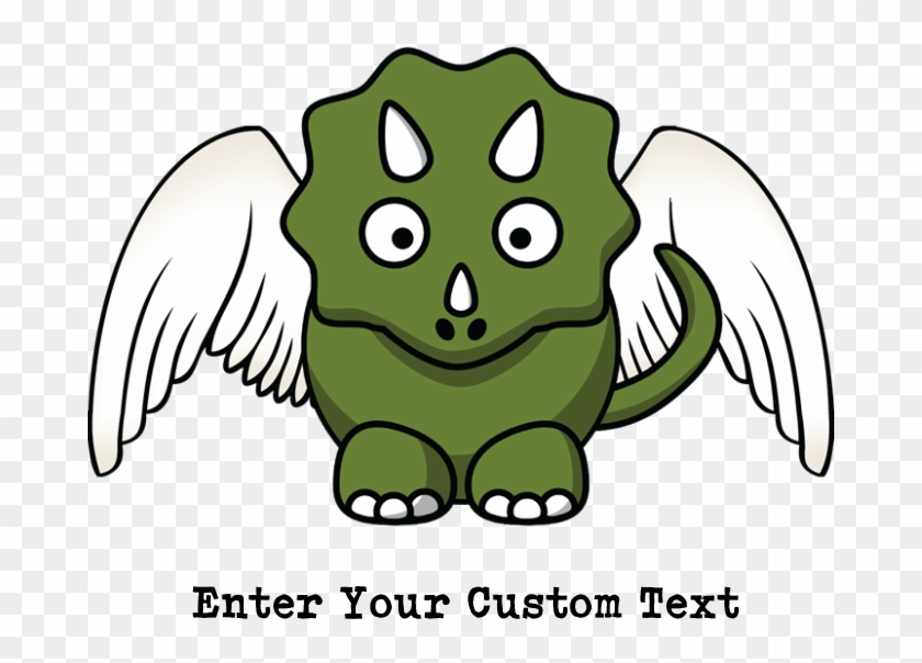Triceratops Dinosaur Angel Wings Baby Blanket Clipart