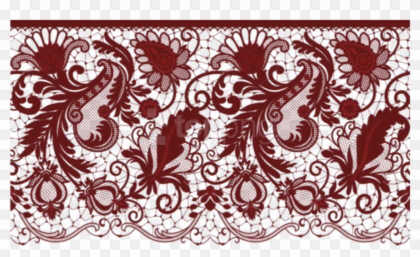 Free Png Deco Lace Png Images Transparent - Elegant Wedding Invitation Maroon Clipart