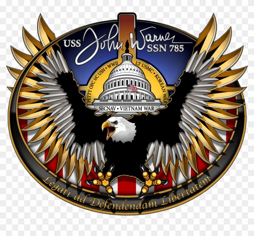 Uss John Warner - Uss John Warner Crest Clipart #1860672