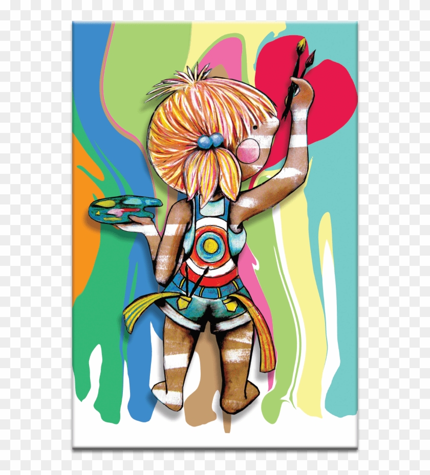 Art Chick - Cartoon Clipart #1860898