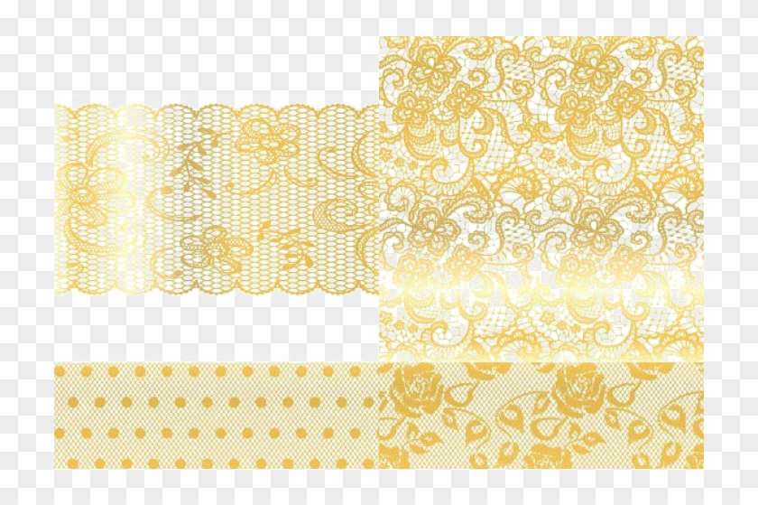 Gold Lace Png Hd - Motif Clipart #1861026