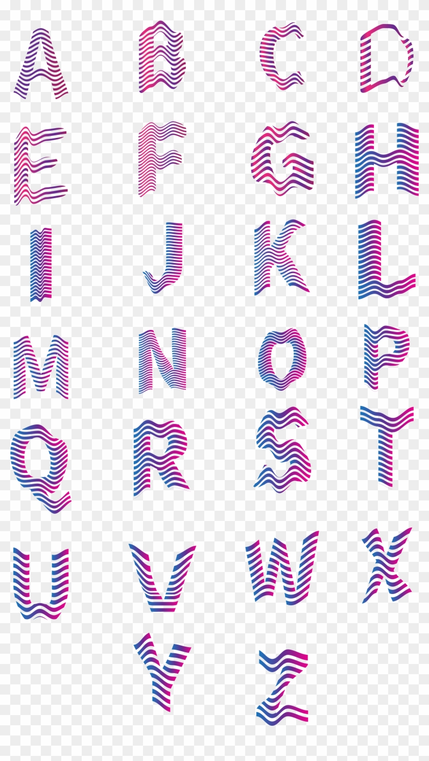 Twenty Letters English Pop Style Fonts Png And Vector - Art Clipart