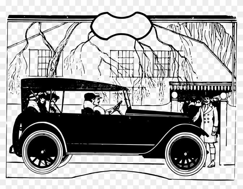 This Free Icons Png Design Of People Drive An Old Car - Voiture Dessin Avec Personne Clipart #1861831