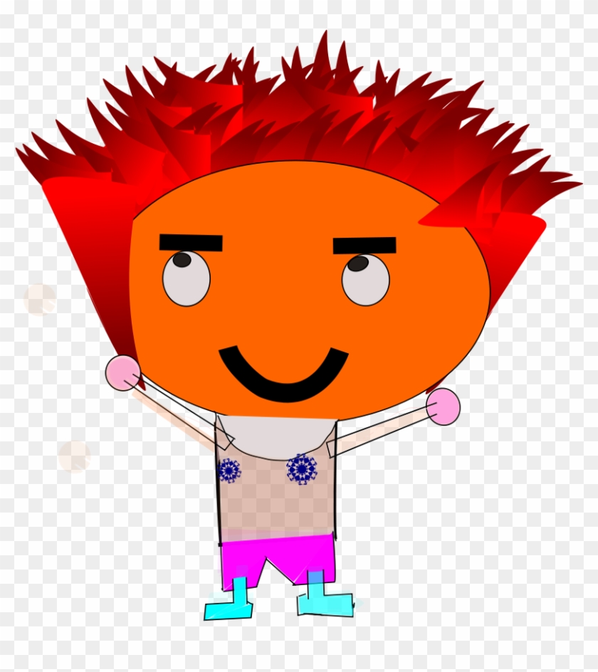 How To Set Use Crazy Hair Boy Clipart , Png Download